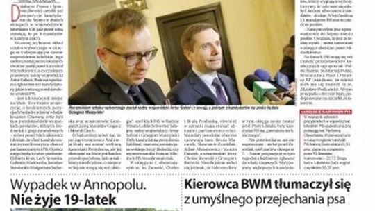 Pierwsza strona Dziennika Wschodniego z 21 lipca 2015