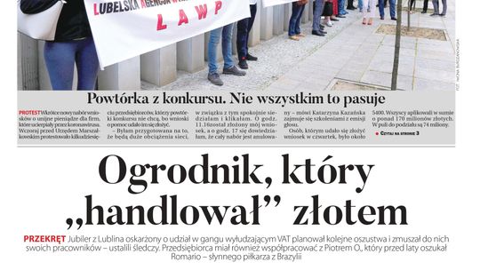 Pierwsza strona Dziennika Wschodniego z 21 lipca 2020 r