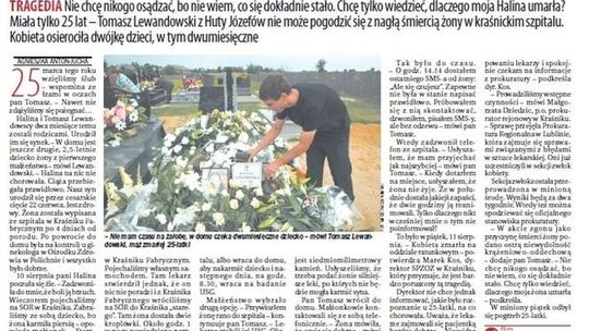 Pierwsza strona Dziennika Wschodniego z 21 sierpnia 2017 roku