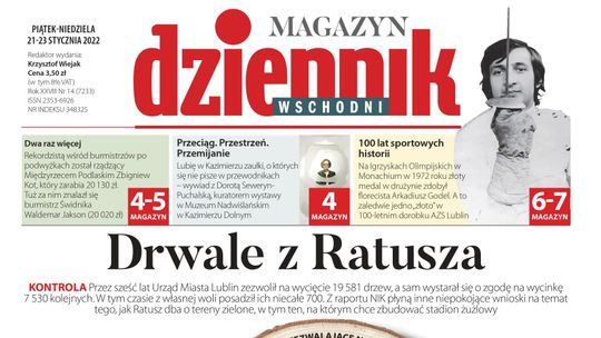  Pierwsza strona Dziennika Wschodniego z 21 stycznia 2022 r. 