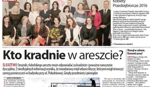 Pierwsza strona Dziennika Wschodniego z 22 marca 2016 roku