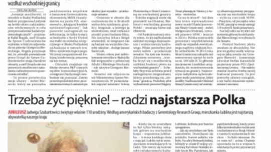 Pierwsza strona Dziennika Wschodniego z 22 października 2015