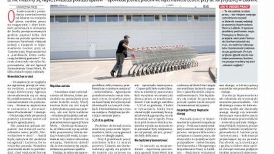 Pierwsza strona Dziennika Wschodniego z 23 lipca 2015 r.