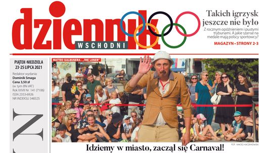 Pierwsza strona Dziennika Wschodniego z 23 lipca 2021 r.