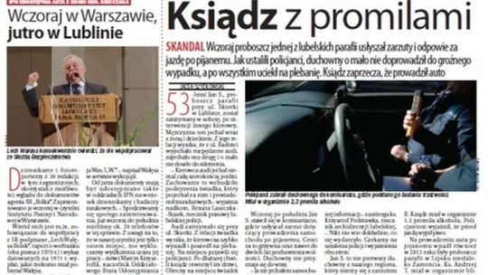 Pierwsza strona Dziennika Wschodniego z 23 lutego 2016 roku