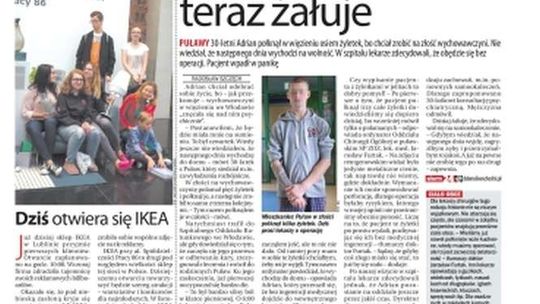 Pierwsza strona Dziennika Wschodniego z 23 sierpnia 2017 r.