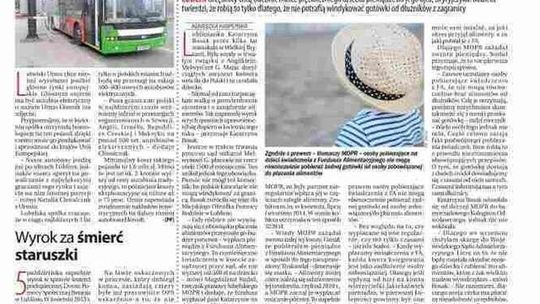 Pierwsza strona Dziennika Wschodniego z 23 września