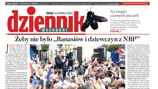 Pierwsza strona Dziennika Wschodniego z 24 czerwca 2020 r.