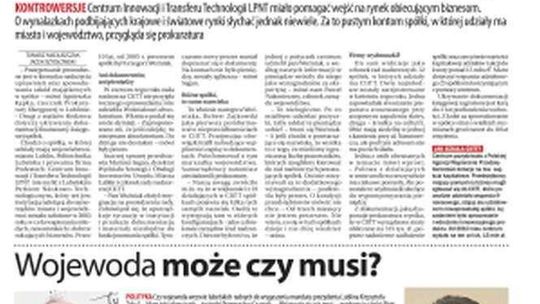 Pierwsza strona Dziennika Wschodniego z 25 listopada