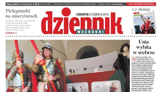 Pierwsza strona Dziennika Wschodniego z 27 czerwca 2019 r.