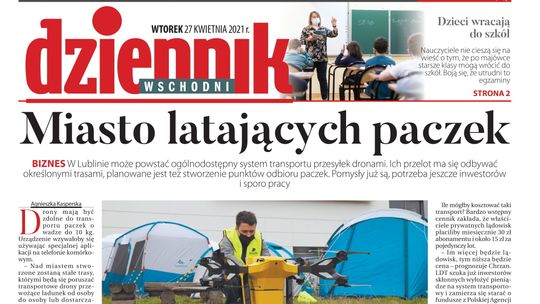 Pierwsza strona Dziennika Wschodniego z 27 kwietnia 2021 r.