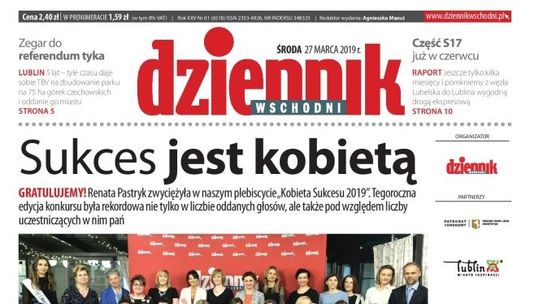 Pierwsza strona Dziennika Wschodniego z 27 marca 2019 r.