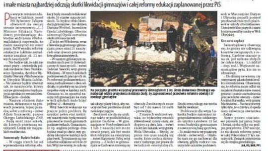 Pierwsza strona Dziennika Wschodniego z 28 grudnia 2016 roku