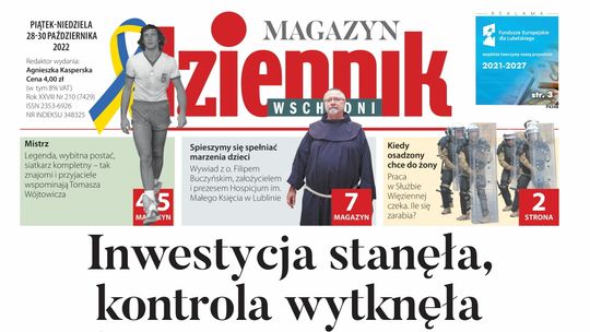  Pierwsza strona Dziennika Wschodniego z 28 października 2022 r. 