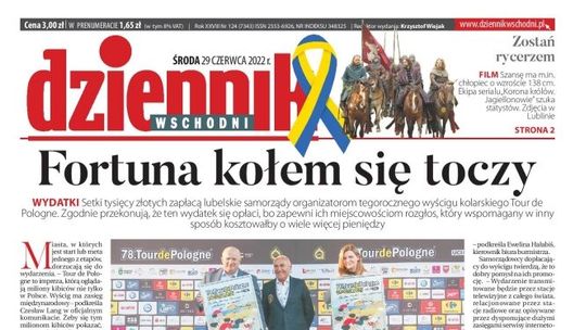 Pierwsza strona Dziennika Wschodniego z 29 czerwca 2022 r.