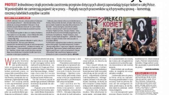 Pierwsza strona Dziennika Wschodniego z 29 września 2016 r.