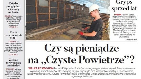 Pierwsza strona Dziennika Wschodniego z 3.07.2019