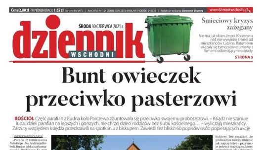 Pierwsza strona Dziennika Wschodniego z 30 czerwca 2021 r. 