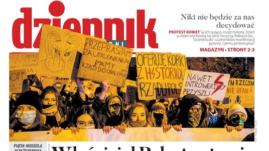  Pierwsza strona Dziennika Wschodniego z 30 października 2020 r. 