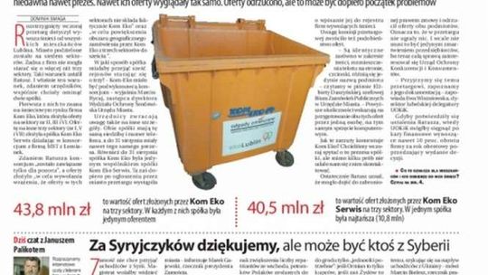 Pierwsza strona Dziennika Wschodniego z 30 września 2015 r.