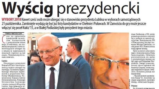 Pierwsza strona Dziennika Wschodniego z 31 sierpnia 2018 roku