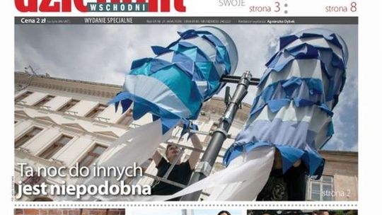 Pierwsza strona Dziennika Wschodniego z 4 czerwca 2016 r.