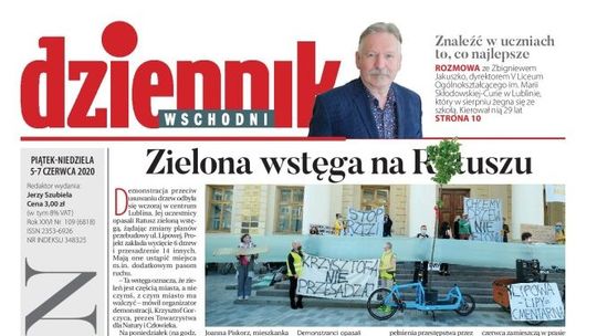 Pierwsza strona Dziennika Wschodniego z 5 czerwca 2020 r.