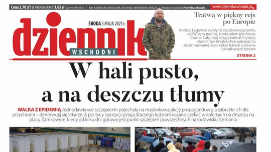 Pierwsza strona Dziennika Wschodniego z 5 maja 2021 roku