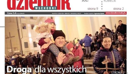 Pierwsza strona Dziennika Wschodniego z 5 marca 2016 roku