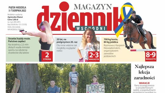  Pierwsza strona Dziennika Wschodniego z 5 sierpnia 2022 r. 