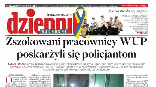 Pierwsza strona Dziennika Wschodniego z 6 kwietnia 2022 roku