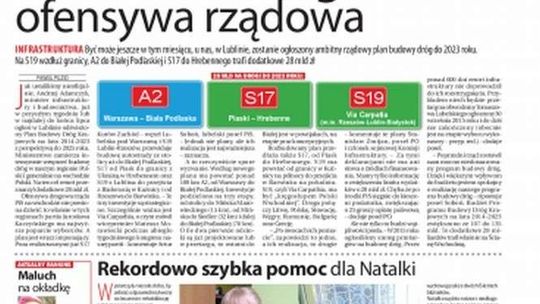 Pierwsza strona Dziennika Wschodniego z 6 lipca 2017 r.