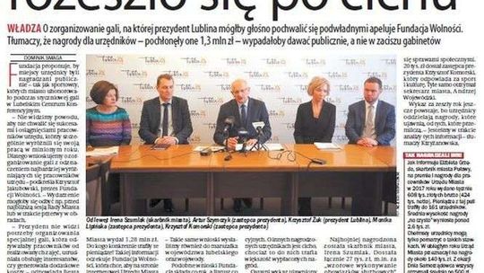 Pierwsza strona Dziennika Wschodniego z 6 lutego 2018 roku