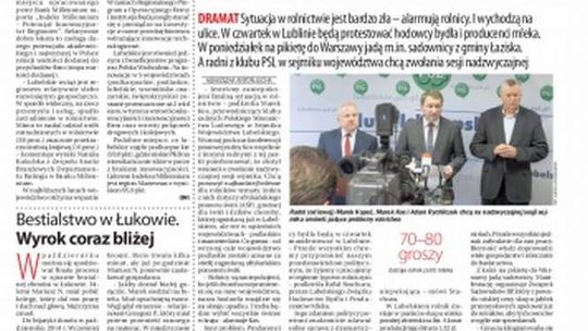 Pierwsza strona Dziennika Wschodniego z 6 września 2016 r.