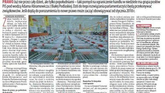 Pierwsza strona Dziennika Wschodniego z 7 czerwca 2017 roku