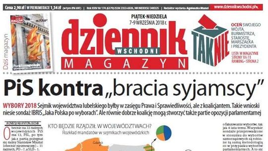 Pierwsza strona Dziennika Wschodniego z 7 września 2018 roku