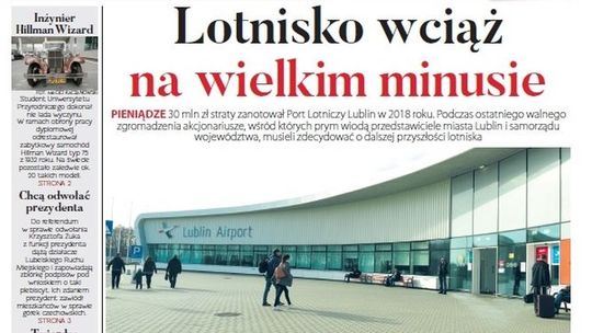 Pierwsza strona Dziennika Wschodniego z 8.07.2019