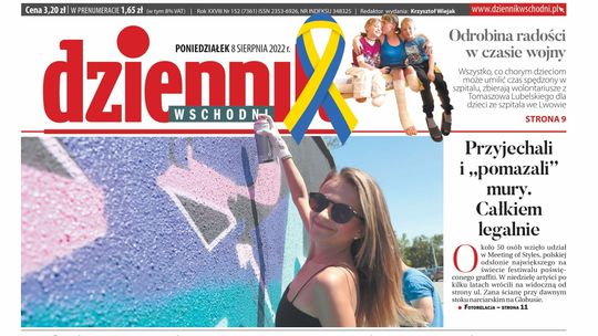 Pierwsza strona Dziennika Wschodniego z 8 sierpnia 2022 r. 