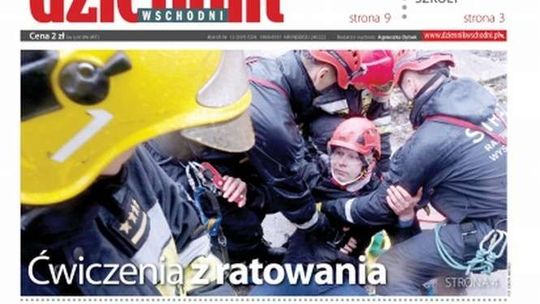 Pierwsza strona Dziennika Wschodniego z 9 kwietnia 2016