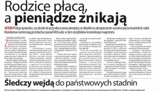 Pierwsza strona Dziennika Wschodniego z 9 marca 2016