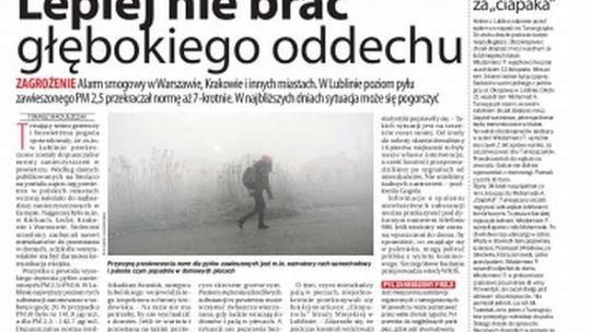 Pierwsza strona Dziennika Wschodniego z 9 stycznia 2017 r.