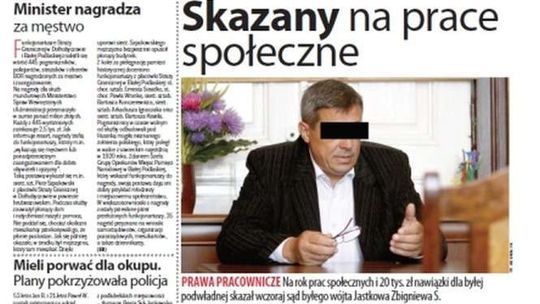 Pierwsza strona Dziennika z 29 grudnia 2015 roku