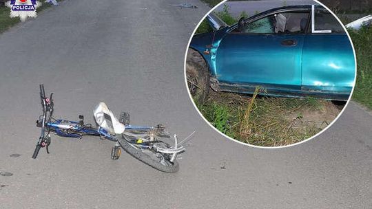 Pijany kierowca wjechał w nastolatki na rowerach