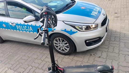 Pijany na hulajnodze zatrzymany przez policję. Wysoki mandat dla 28-latka