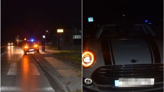 Pijany pieszy potrącony na pasach