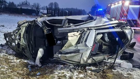 Pijany spowodował wypadek. Pasażerka w ciężkim stanie trafiła do szpitala 