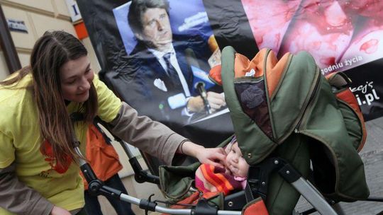 Pikieta antyaborcyjna przed biurem partii Palikota w Lublinie (zdjęcia, wideo)