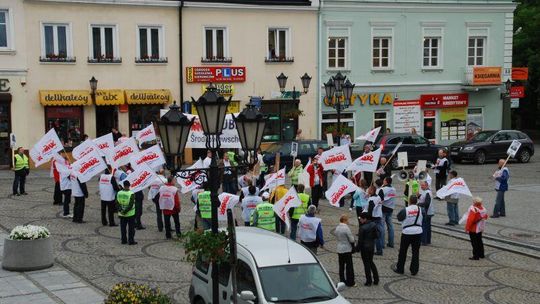 Pikieta związkowców \"Solidarności\" w Chełmie (zdjęcia)