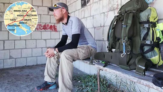 Piotr spod Białej Podlaskiej idzie pieszo przez Europę. Do celu dotrze za 5 miesięcy