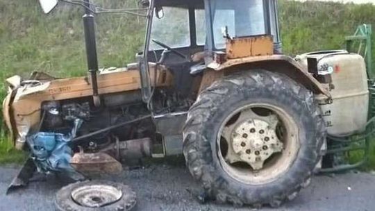 Po pijanemu wjechał w ciągnik. Miał 1,5 promila